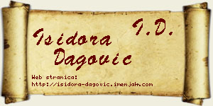 Isidora Dagović vizit kartica